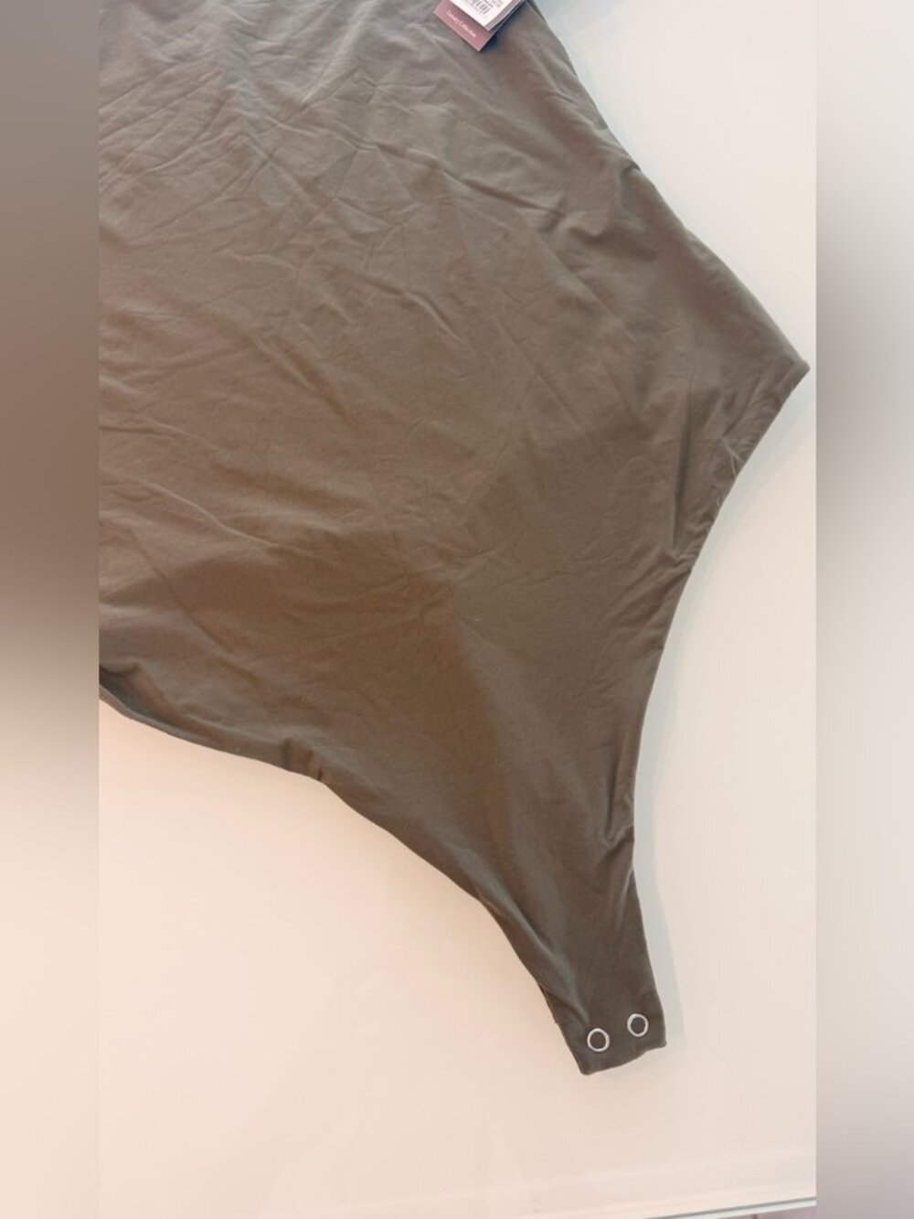 Auden Olive Green Bodysuit Soft Stretch Basic Women's Size XS NWT - Picture 2 of 11
